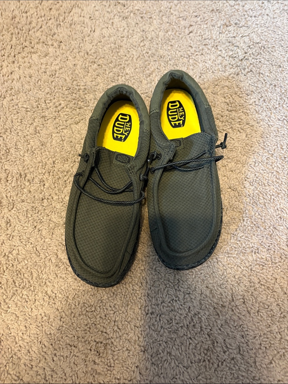 Hey Dude Olive Green Lightweight Slip-On Loafers